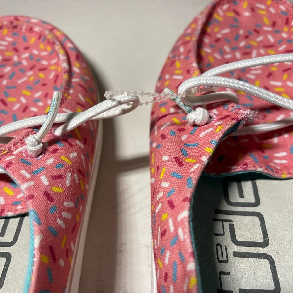 Hey Dude Wendy Youth Size Y3 Slip On Shoes Pink With Sprinkles New Without Box